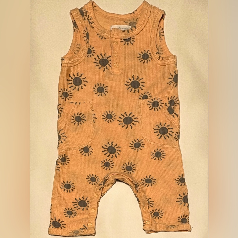 Grayson mini waffle knit romper 3-6mo